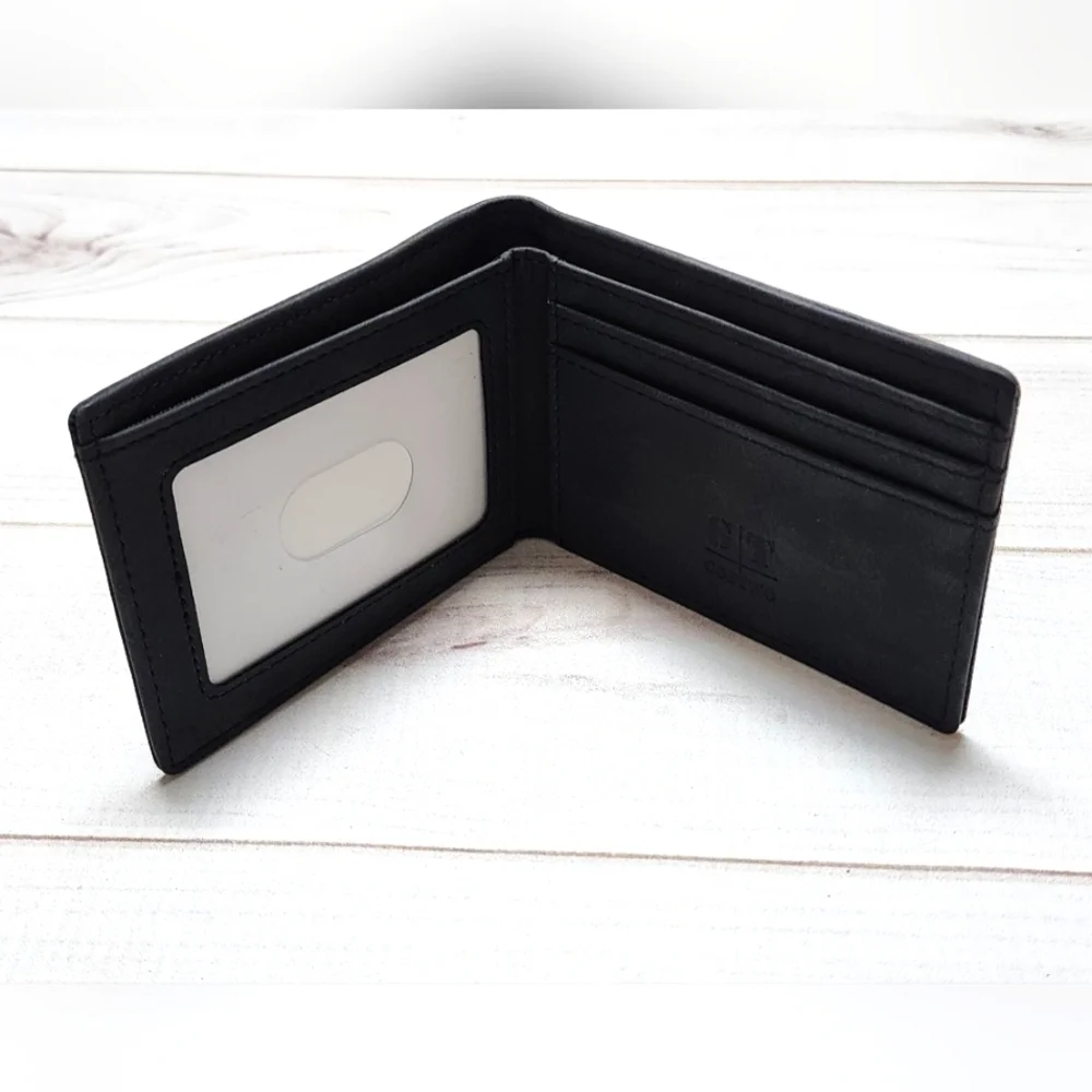 NGostwo Mens Slim Minimalist Front Pocket Genuine Leather Wallet -New In Package